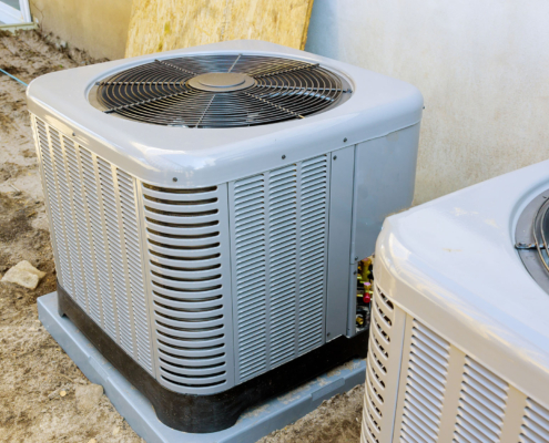 Air ventilation conditioning system in the installation under construction